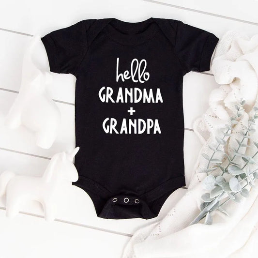 Hello Grandma+Grandpa Woll-Strampler für Babys